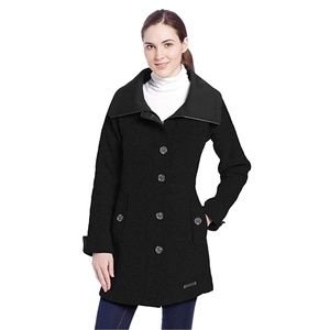 ExOfficio Medelton Black Wool Coat